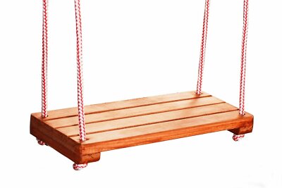 Holzschaukel Sitz Schaukel Outdoor Seil Garten Terrasse Hüpfbrett /BR