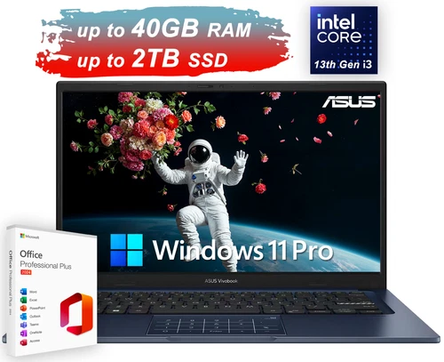 2025 ASUS Vivobook 14 Laptop MS Office 6-Core Intel i3 Upto 40GB RAM 2TB SSD Pro