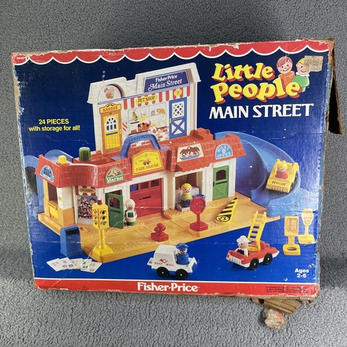 Rare Vintage Fisher-Price Little People Main Street, With Box #2500 - Picture 8 of 13