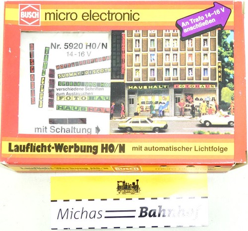 Publicidad de luz de marcha Busch 5920 con circuito HO/N EMBALAJE ORIGINAL HG3 å | Zustand: Gebraucht