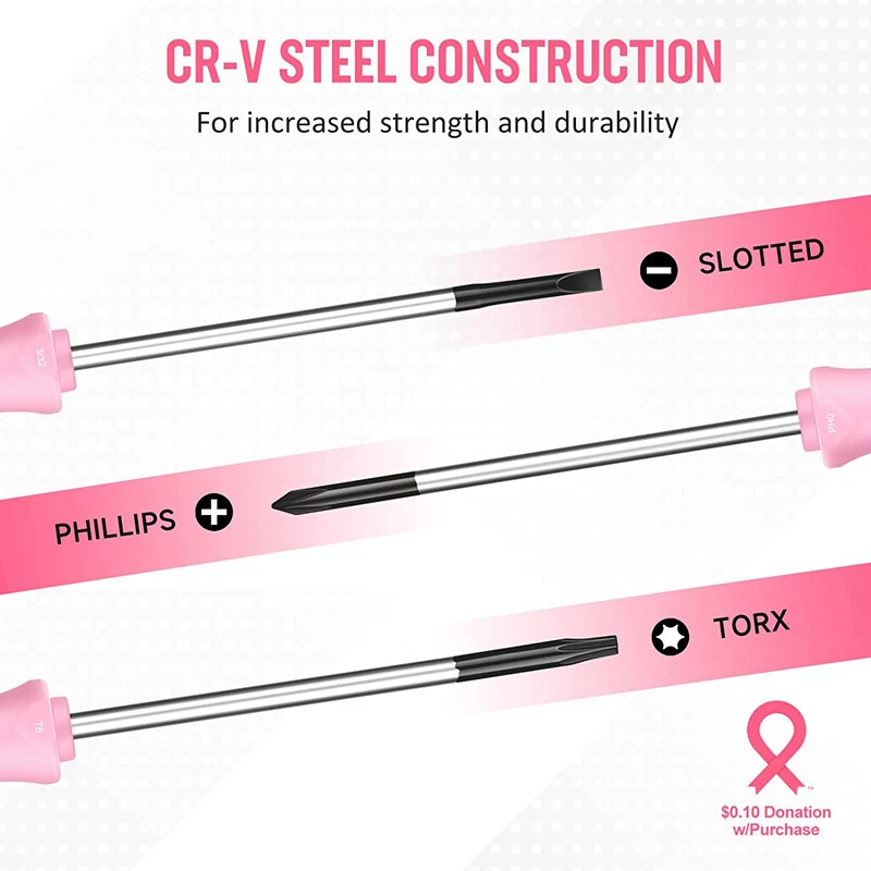 WORKPRO 10PCS Precision Screwdriver Set Slotted Torx Phillips Star Screwdrivers - Image 4 of 4