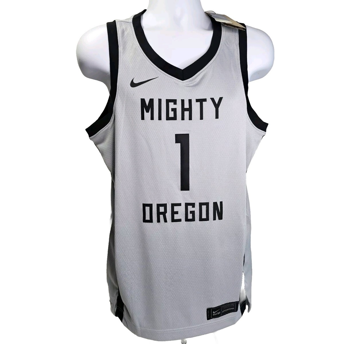 Nike Elite Oregon Ducks Basketball Jersey Mens M Gray Mighty