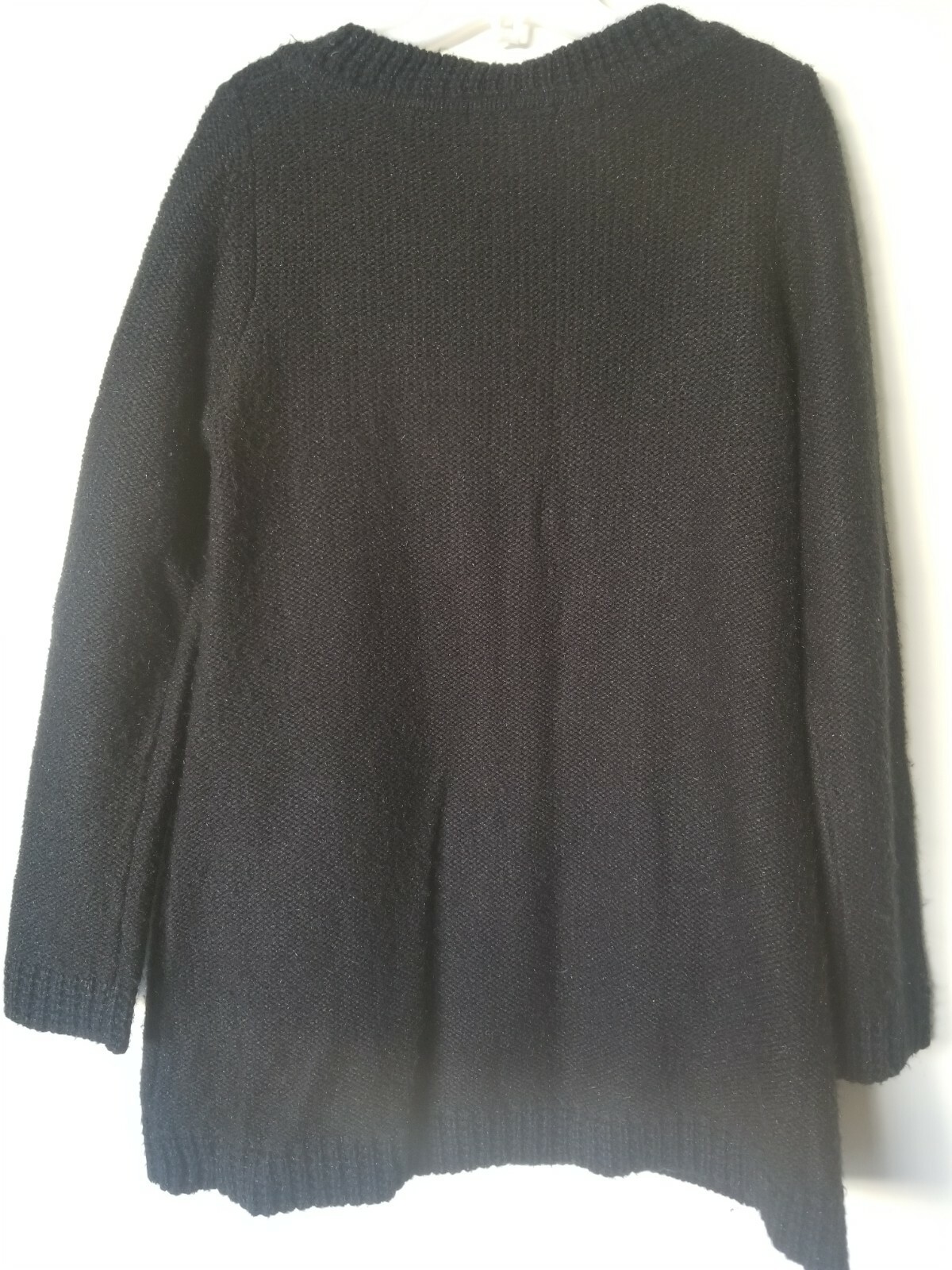 CAbi Basic Solid Black Large Knit Long Sleeve Pul… - image 7