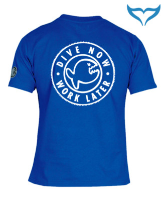 iQ Classic T-Shirt Dive Now Work Later S M L XL XXL XXXL dark-blue blau Company