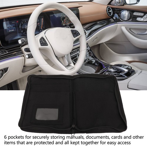 Car Glove Compartment Organizer 6 Pockets Zipped Car Document Holder For Car - Photo 3/12