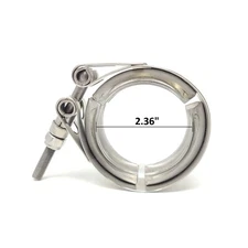 Ledin 2.36" Exhaust V-Band Clamp Stainless Steel Turbo Downpipe Heavy Duty 60 mm