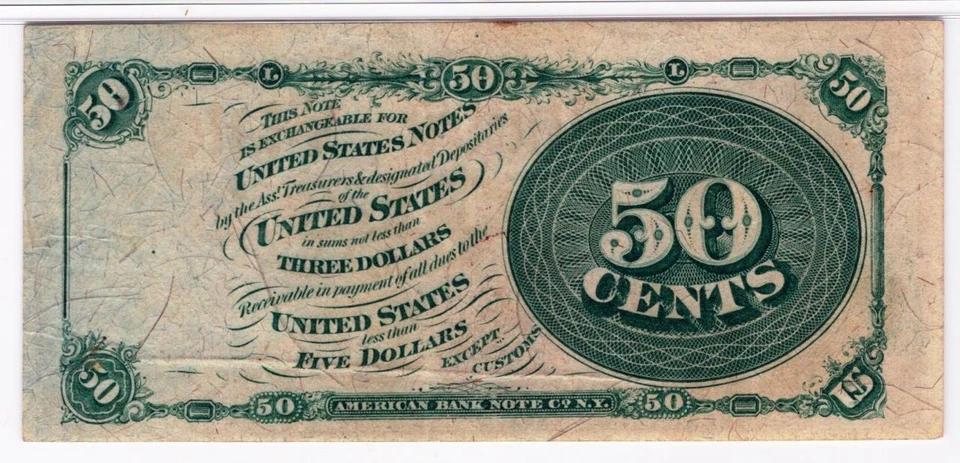 4th Issue 50 Cent Fractional Currency FR.1376 XF-45 PMG Choice XF - Image 3 of 4