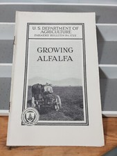 Vintage Farmers Bulletin #1722 Growing Alfalfa Antique USDA 1934 Print