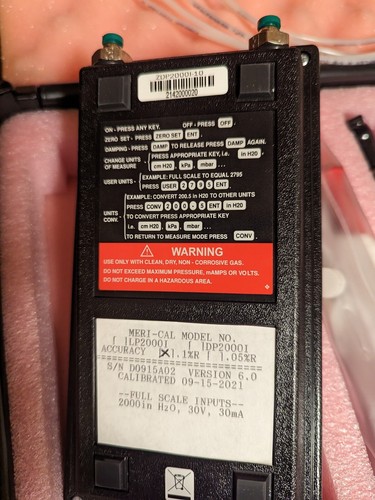 MERIAM MERI-CAL DP2000I-10 .1%R 2000IN H20 30V 30mA - Picture 5 of 11
