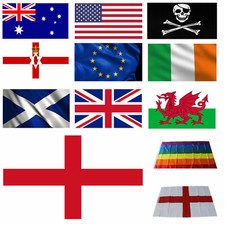 LARGE 5x3ft Flags Country England GB Rainbow Football Union Jack National UK