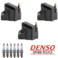 Ignition Coil & Denso Platinum Spark Plug For 1993-1995 Isuzu Rodeo 3.2L DR39