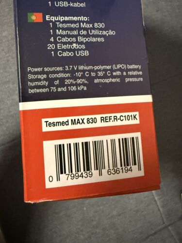 Tesmed MAX 830 Muskelelektrostimulator 20 Elektroden Fitnessgerä - Bild 6 von 10