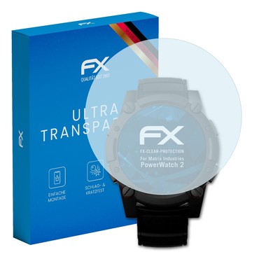 atFoliX 3x Schutzfolie für Matrix Industries PowerWatch 2 klar