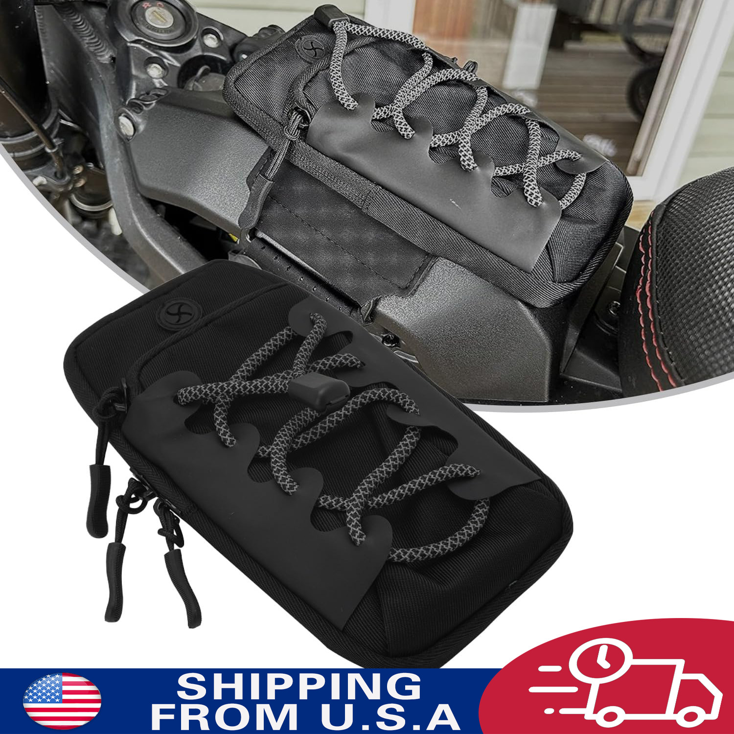 SurRon Bag Dirt Bike Front Frame Bag Storage Bag for Light Bee Sur Ron S X Black