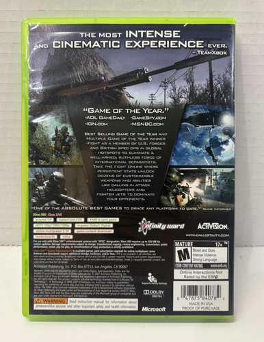 Call of Duty 4 Modern Warfare (Microsoft Xbox 360, 2007) Complete CIB - Picture 3 of 3
