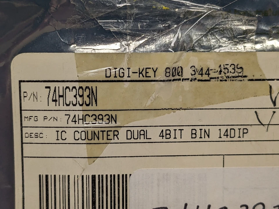 Lote de 7 NUEVOS CONTADORES PHILIPS IC 74HC393N Dual 4-BIT / DIP 14 Foto 2 de 2