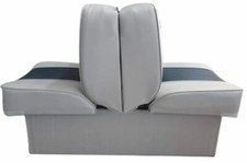 Boat Seat Back-to-Back Lounge Seat, Fishing Ski Lounge Grey / Navy 1007-ABD