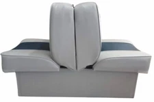 Boat Seat Back-to-Back Lounge Seat, Fishing Ski Lounge Grey / Navy 1007-ABD