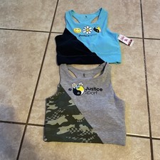 Justice Oh So Soft Girls 2 Pack Sports Bra 32 Daisy and Cammo NWT