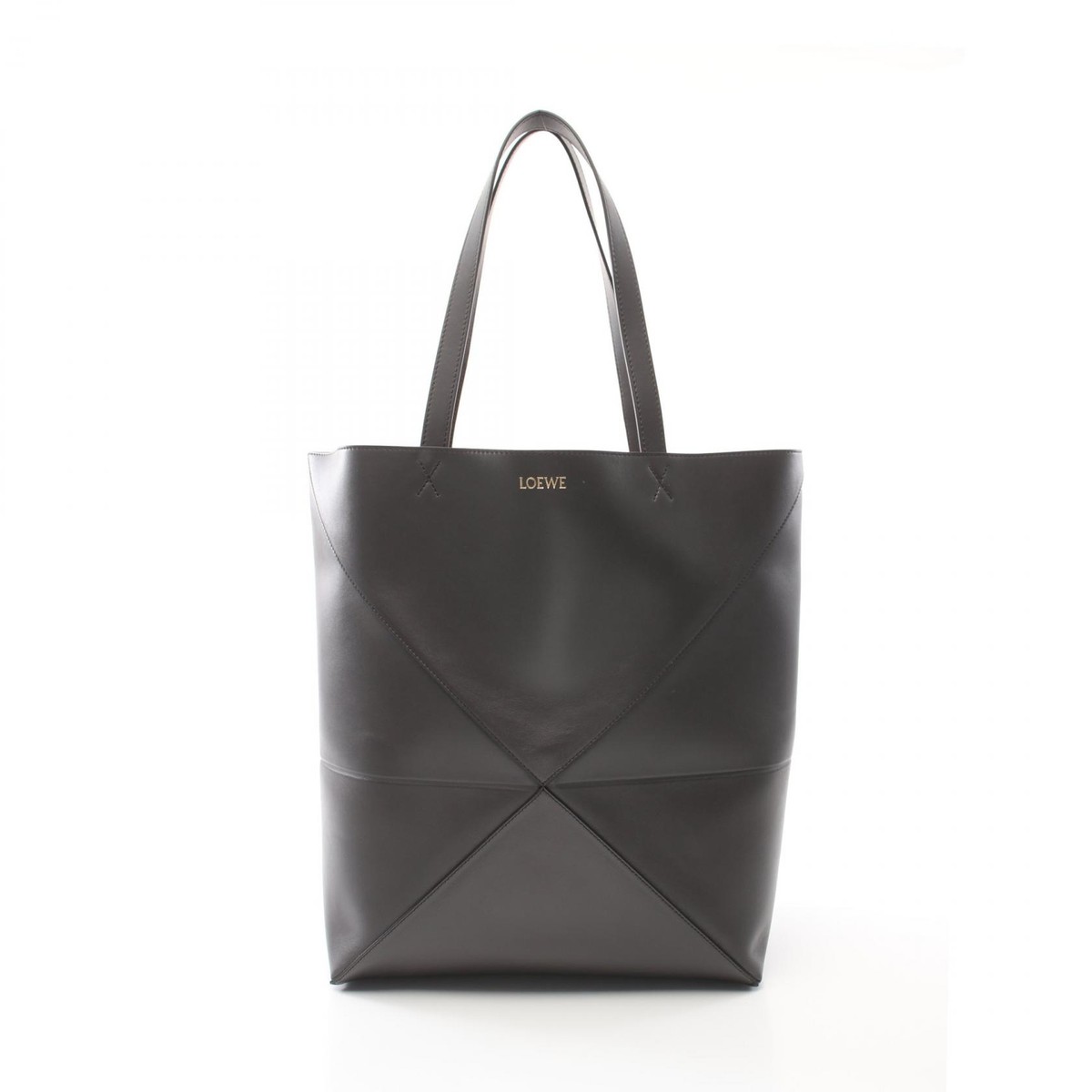 LOEWE Puzzle Fold Shoulder Tote Bag B933Q18X011220 leather Gray