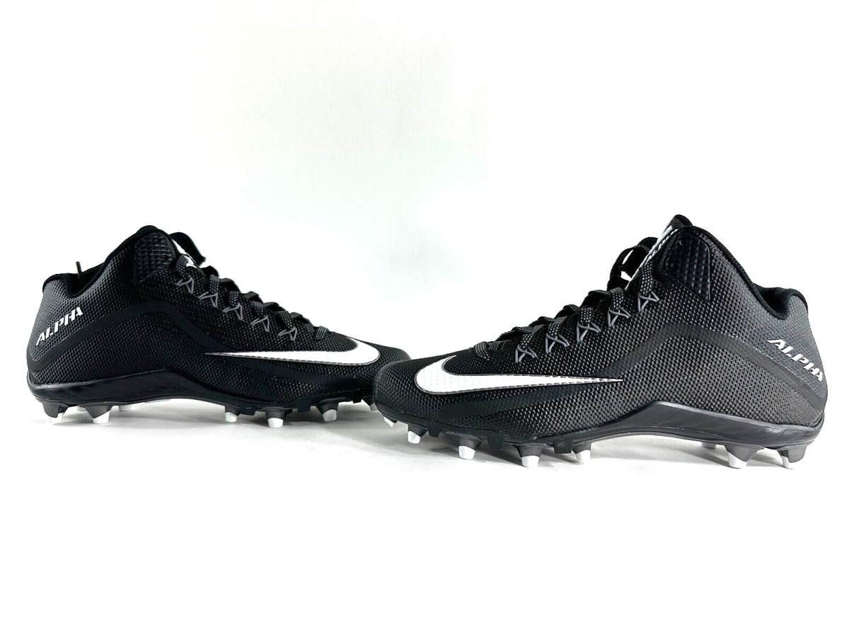 Nike Alpha Pro 2 TD Low Football Cleats Black White Men`s  display picture 1