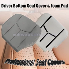 Driver Bottom Seat Cover Pewter Gray 922 & Foam Cushion For 2003-2006 GMC Sierra