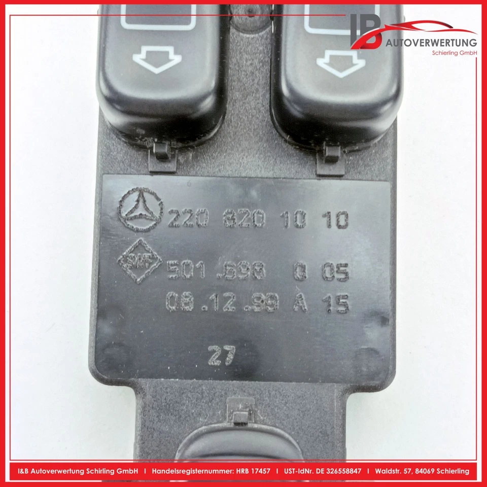 MERCEDES BENZ S-KLASSE W220 Schalter Fensterheber 2208201010 ORIGINAL - Bild 4 von 4