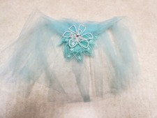 Vtg Blue Hair Clip W/ 12" long Sheer Veil, Slight Musty Smell,Salvaged,Handmade