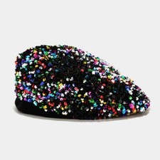 Femmes Paillettes Sequin Béret Chapeau Artiste Sparkle Bonnet Déguisement