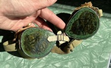 Vintage WWII AVIATOR PILOT GLASSES GOGGLES GREEN LENS FGCO Foster Grant Free S/H