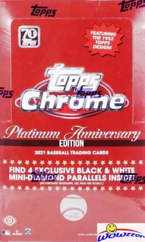 2021 Topps Chrome PLATINUM Baseball Sealed Hobby LITE Box-Mini-Diamond Parallels