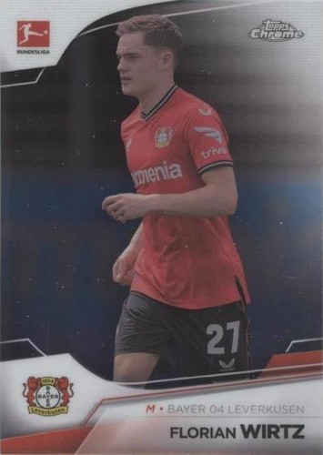FLORIAN WIRTZ /399 Bayer Leverkusen 2022-23 Topps Chrome Green X
