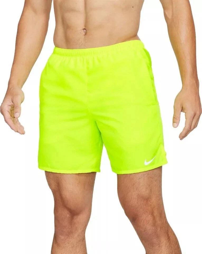 Nike Challenger Brief-Lined Running Shorts Yellow Green CZ9066-702 Men’s Size L