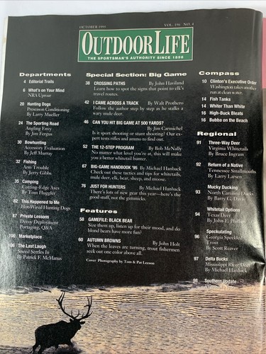 Outdoor Life Magazine October 1995 Big Game Hunting - Picture 4 of 4