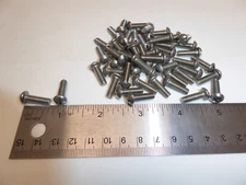 10-32 x 5/8 Round Head Slotted Machine Screw SS 18-8 VINTAGE USA Made Qty 50