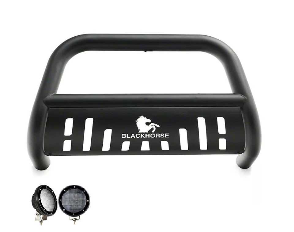 Protector de empuje Black Horse Bull Bar con deslizamiento negro con LED de 5,3" para GMC Jimmy 1998-2002 Foto 3 de 4