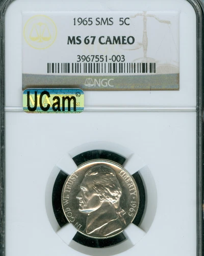 1965 JEFFERSON NICKEL NGC MS67 CAMEO SMS MAC UCAM & SPOTLESS *