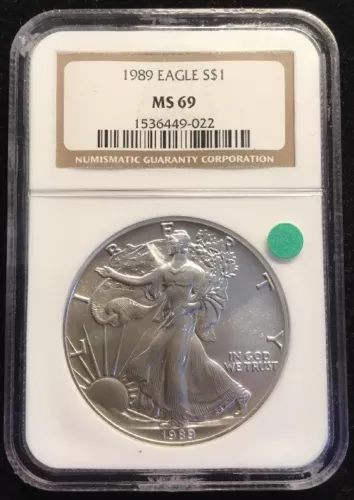 1989 Silver Eagle NGC MS 69 #