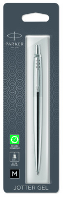 Parker Jotter Gel Pen Stainless Steel Black Ink New In Pack Made in France