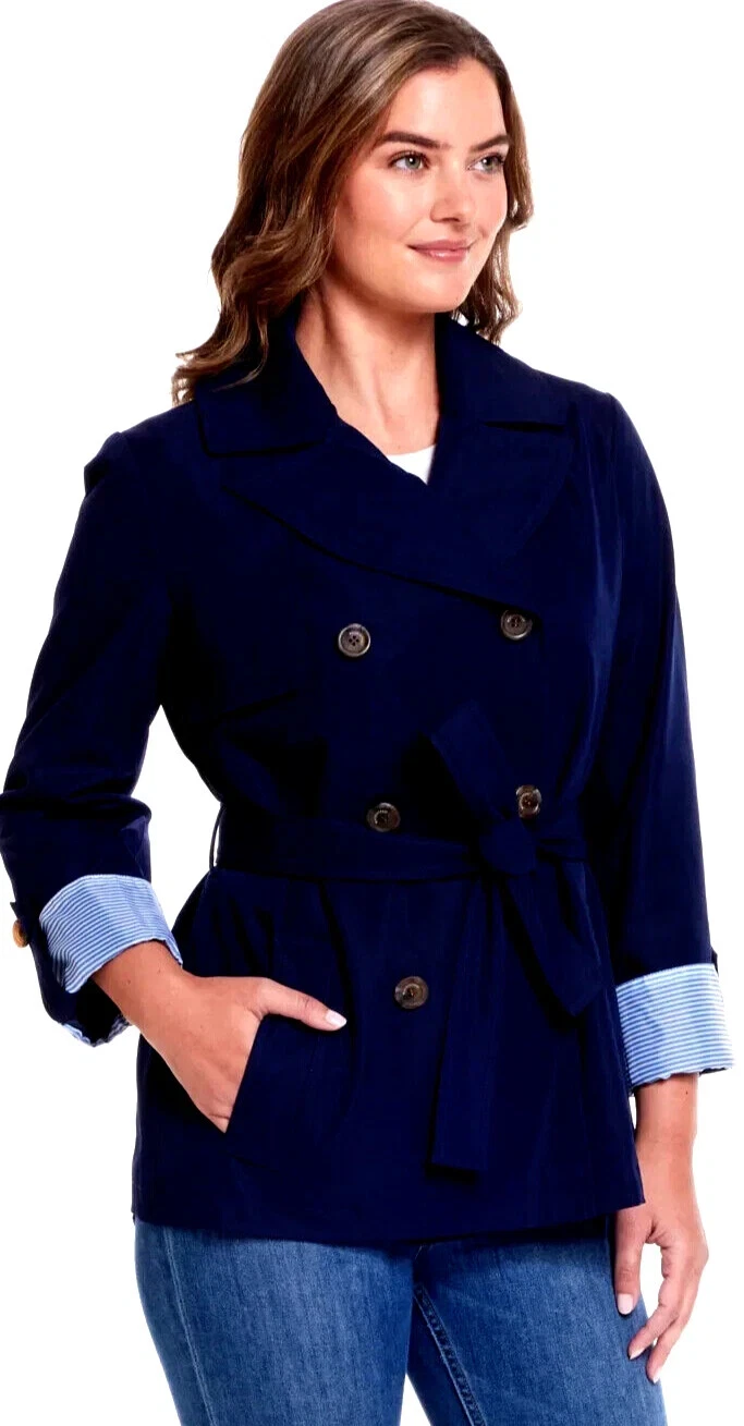Weatherproof Women Double-Breasted Trench Coat Jacket | L12