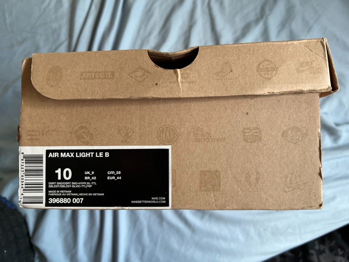 Men\'s Nike Air Max Light Le B Size Collab Size 8 Desert Sand 396880-007 NIKE AIR MAX LIGHT LE B SIZE COLLAB 396880 007 SZ 10... | Depop main image 4