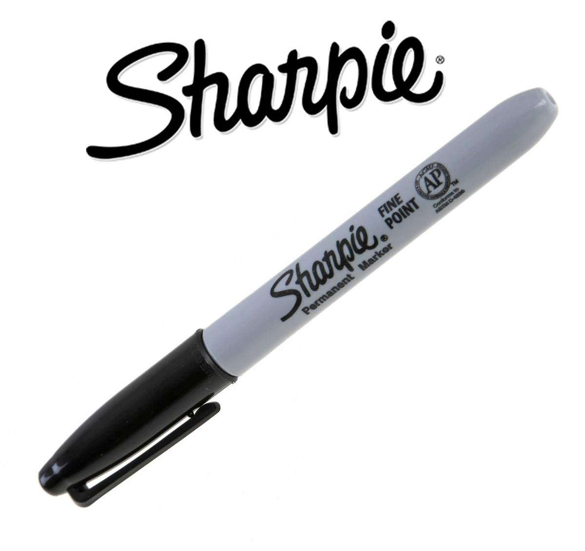 SHARPIE Black Permanent FINE Point Bullet Tip Marker Pens 1,2,4,5,6,8,10,12