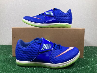 5 Men/6.5 Women - Nike High Jump Elite Track Field Blue White Spikes 806561-400