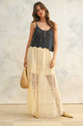 Miou Muse Long Lace Skirt Vanilla Beige Skirt Romantic L New — photo 5