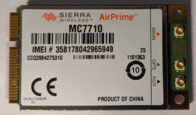New Sierra Wireless MC7710 4G LTE/HSPA+ GPS Module Unlocked Mini PCIE Card