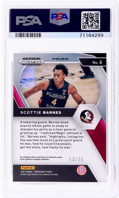 2021 Panini Prizm Draft Picks Scottie Barnes Mojo Prizm #6