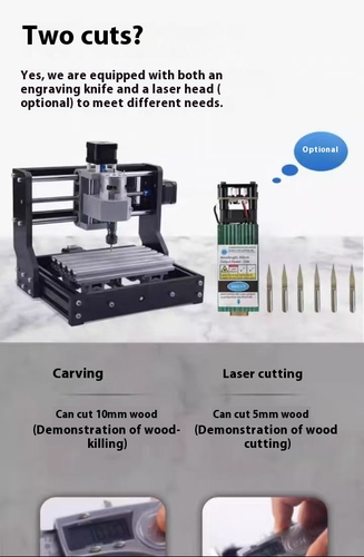 CNC Graviermaschine klein Mini CNC Laser 2-in-1 tragbare Beschriftungsmaschine - Bild 6 von 11