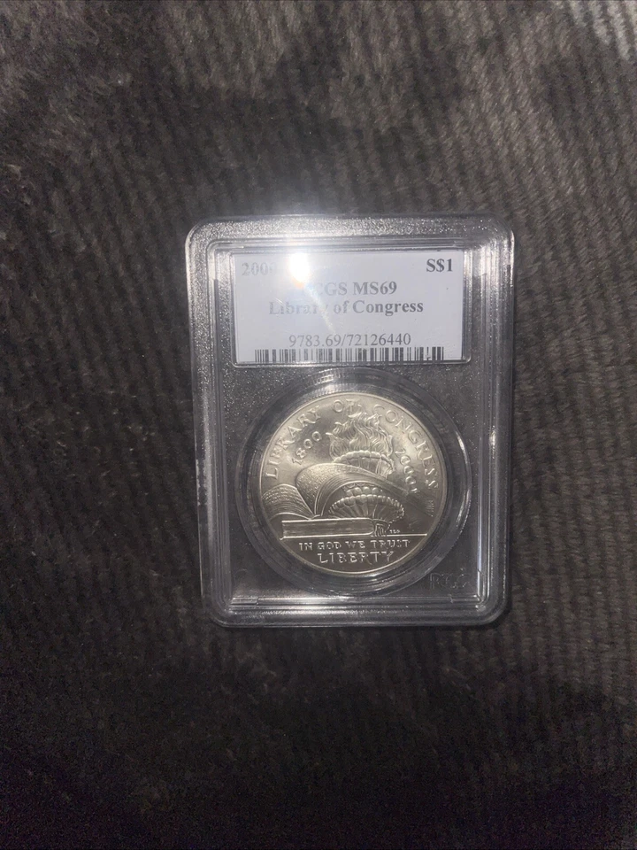 2000-P Library of Congress Commemorative Dollar PCGS MS69 - Image 4 of 4