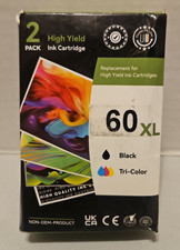 Compatible For HP 60XL Black  Color Ink Cartridges Combo Pack - New F2