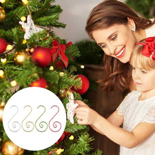 Ornament Hooks, Gold Christmas Ornament Hangers, 100 Pcs Christmas Ornament H...